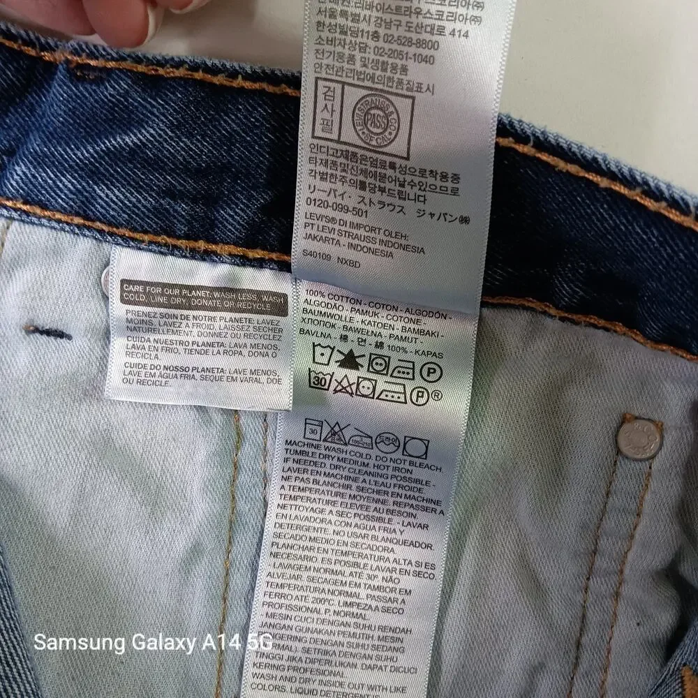 Levi's 505 Men's Regular Fit Jeans Size 40x30 Blue Denim‎ Straight Leg Classic